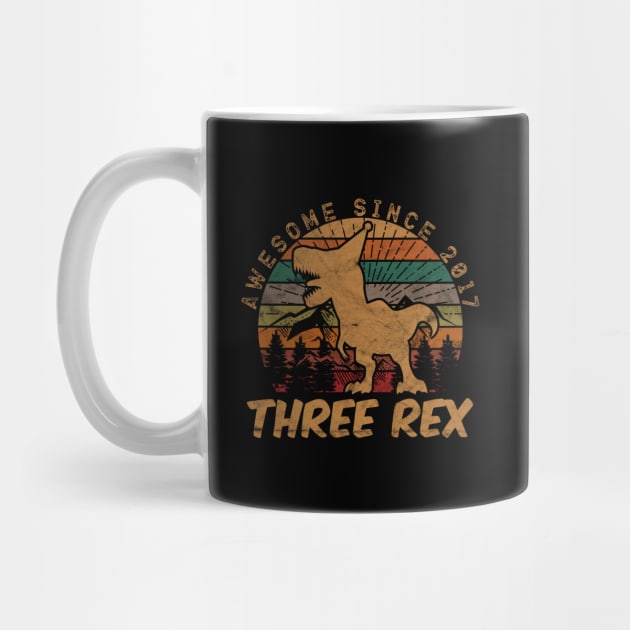 Three Rex 3rd Birthday Gifts Third Dinosaur 3 Year Old by rhondamoller87